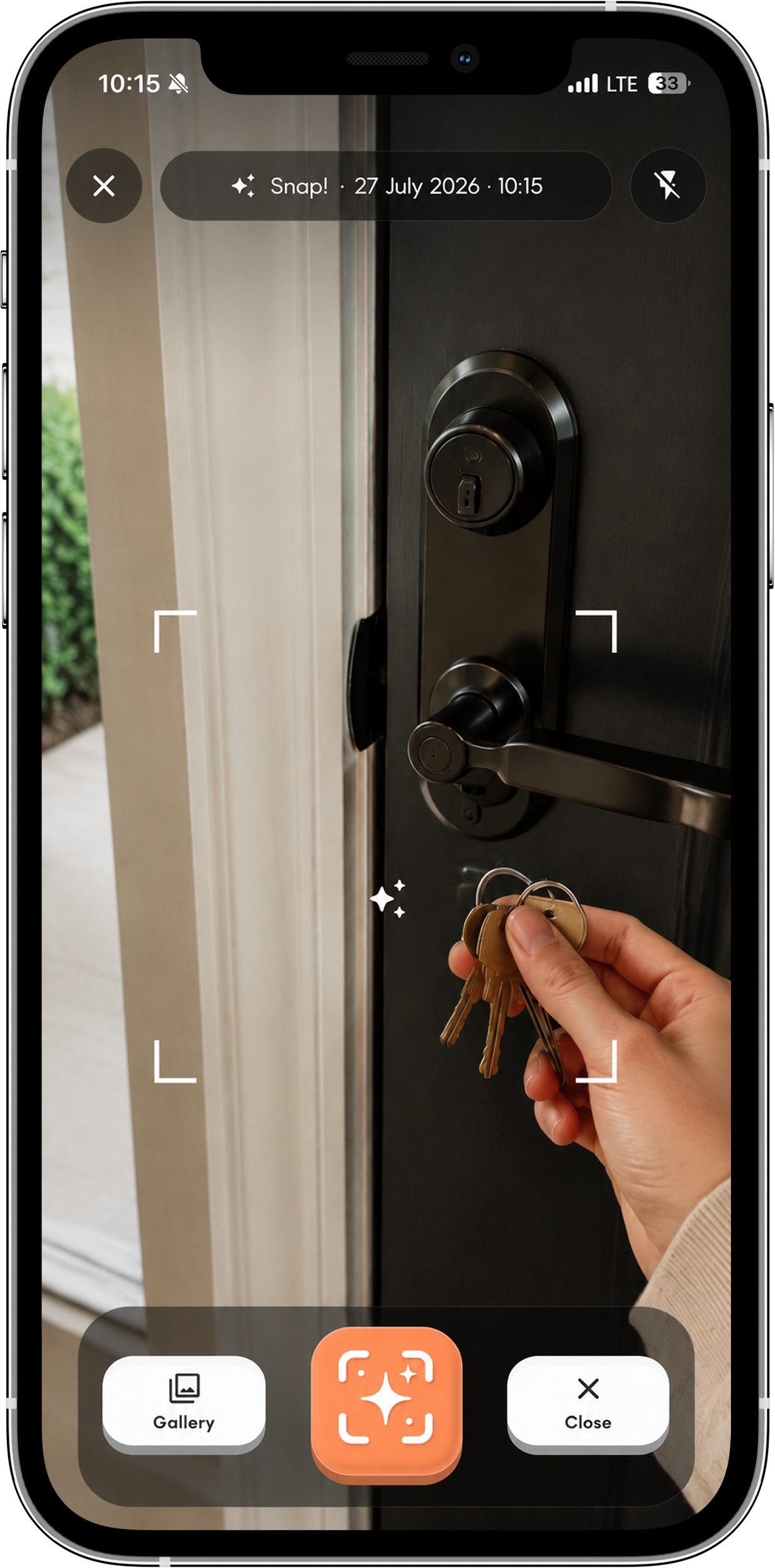 Paximus OCD and anxiety tracker capturing photo evidence of a locked front door